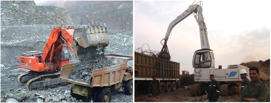 挖掘機、抓鋼機